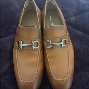 Salvatore Ferragamo Brown Leather Loafers
